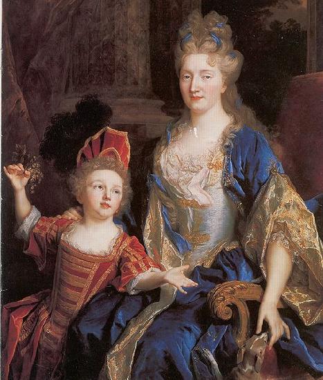 Nicolas de Largilliere Portrait of Catherine Coustard with her daughter Leonor China oil painting art